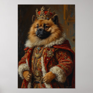 Poster Retrato Real do Keeshond