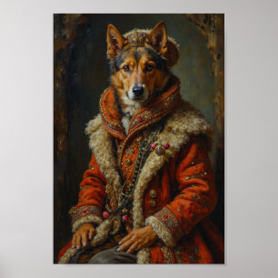 Poster Retrato Real do Norwegian Lundehund