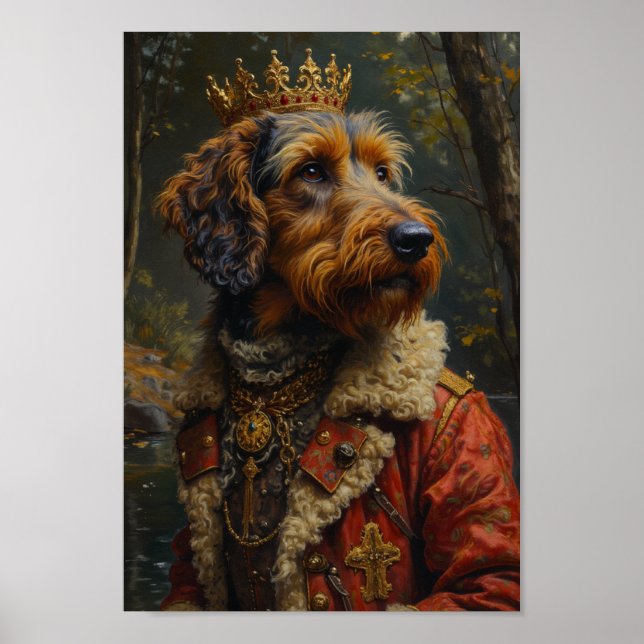 Poster Retrato Real do Otterhound (Frente)