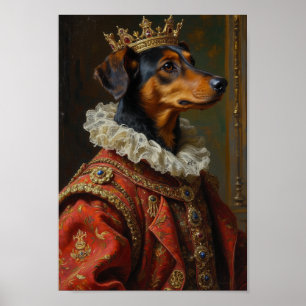 Poster Retrato Real do Silken Windhound