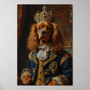 Poster Retrato Real do Sussex Spaniel