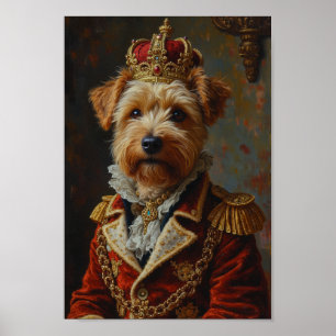Poster Retrato Real do Terrier Wheaten