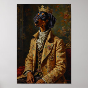 Poster Retrato Real do Treeing Walker Coonhound