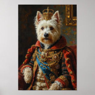 Poster Retrato Real do West Highland White Terrier