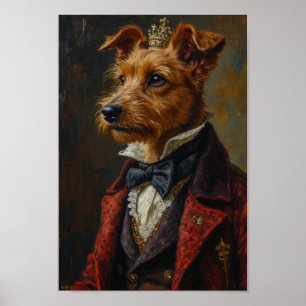 Poster Retrato Real do Wire Fox Terrier