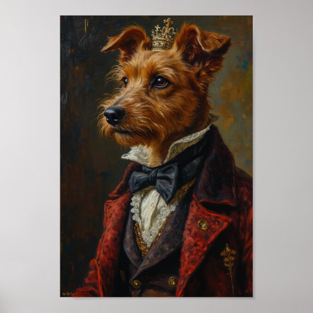 Poster Retrato Real do Wire Fox Terrier (Frente)