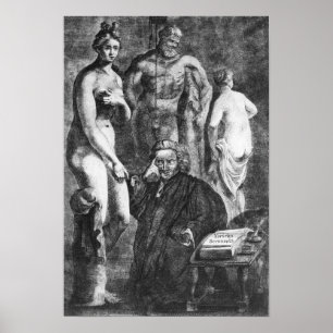 Poster Retrato Satirical de Laurence Sterne, c.1761