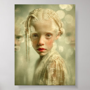 Poster Retrato Sonhador de Criança Luz Sussurrada Criança