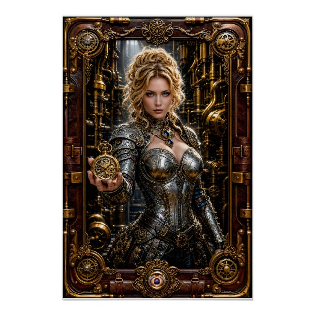 Póster Retrato Steampunk de Ottilie Von Zale (Frente)