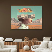 Retrato Surrealista com Paisagem Arquitetônica
