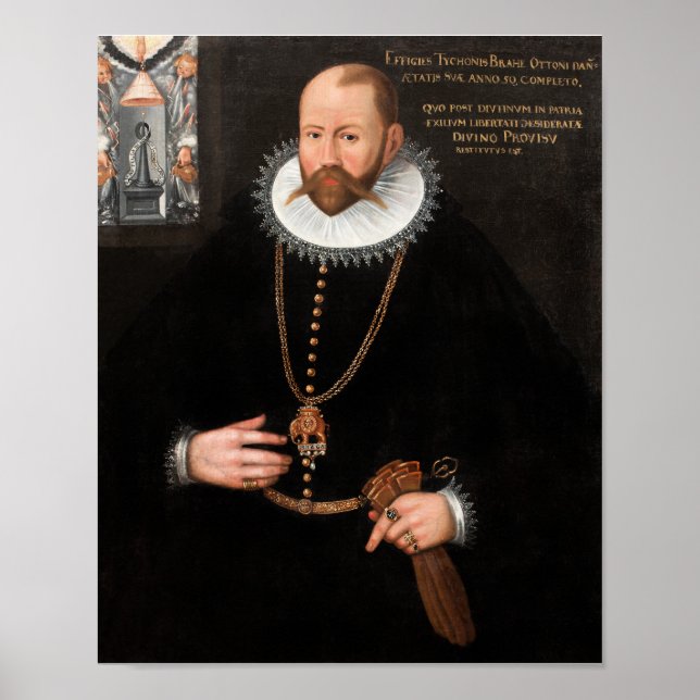 Poster Retrato Tycho Brahe - 1596 (Frente)