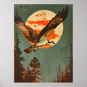 Poster Retrato Vintage do Osprey