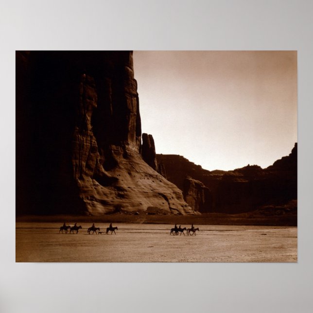 Póster Retrato Vintage Indiano Nativo Americano (Frente)