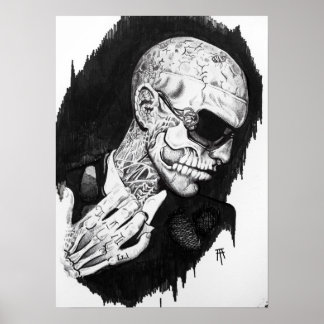 Póster Retrato Zombie Boy