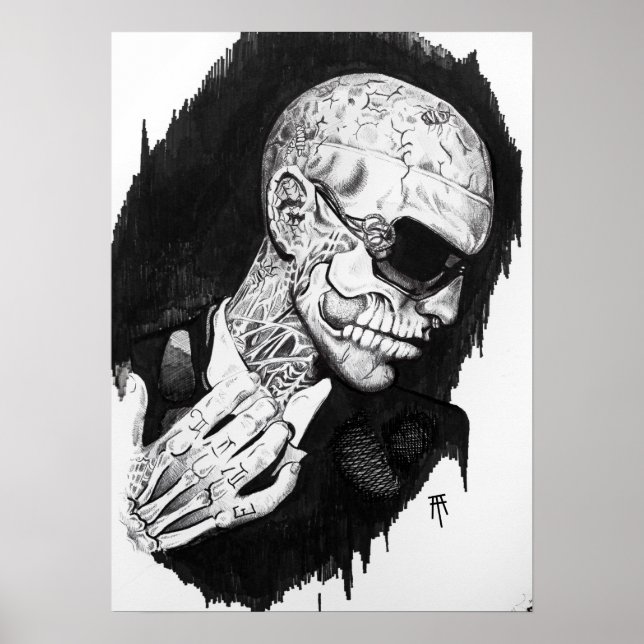 Póster Retrato Zombie Boy (Frente)