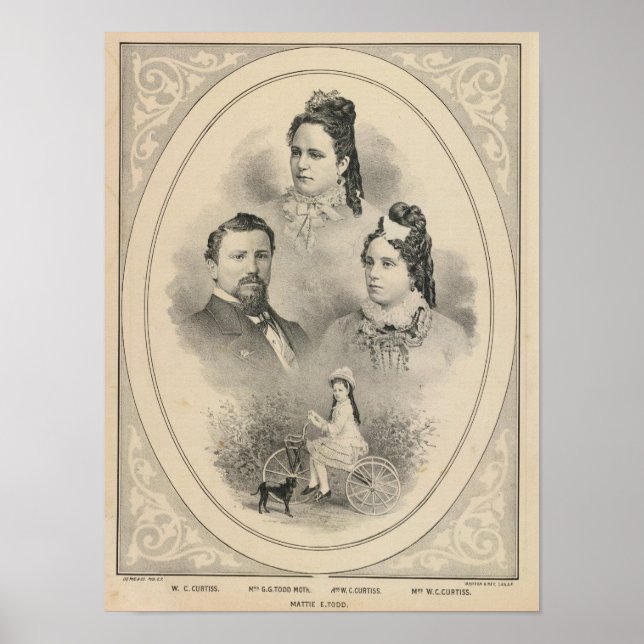 Póster Retratos da família Curtiss & Todd (Frente)