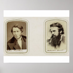 Póster Retratos de John Ruskin (1819-1900) e de William H