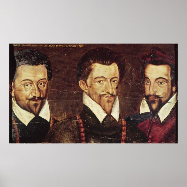 Poster Retratos de Três Duques de Guise (Frente)