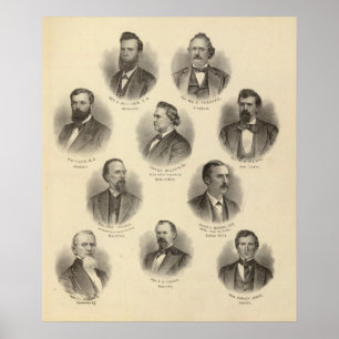 Póster Retratos do Rev H Gilliland, Wm F Terhune