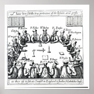 Póster Retratos dos jesuítas e dos padres