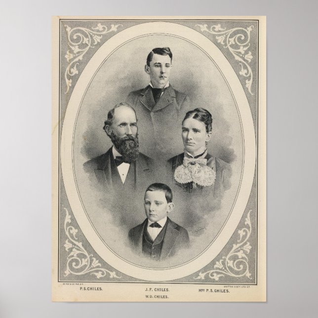 Póster Retratos infantis da família (Frente)