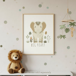 Poster Retratos Safari Elefante Marfim ID1264