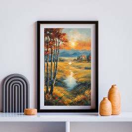 Poster Retretação de outono do ouro