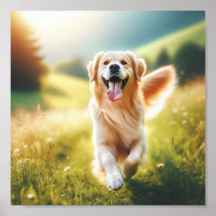 Poster Retriever ouro - Tão Feliz