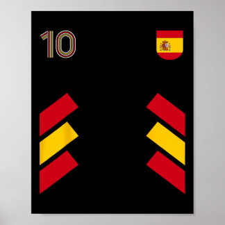 Poster Retro10 Espanha Futebol Espanha Futebol Bandeira d