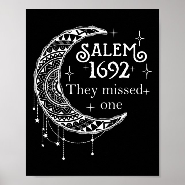 Poster Retro 1692 Perderam Um Salem De Bruxa 1692 Hallow (Frente)