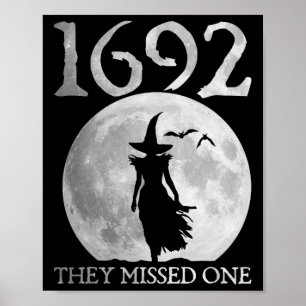Poster Retro 1692 Perderam Um Salem De Bruxa 1692 Hallow