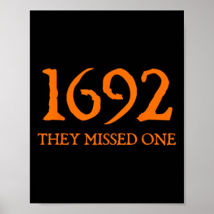Poster Retro 1692 Perderam Um Salem De Bruxa 1692 Hallow