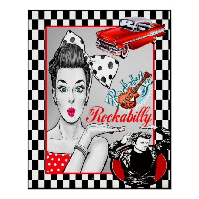 Póster Retro 50 Rockabilly (Frente)