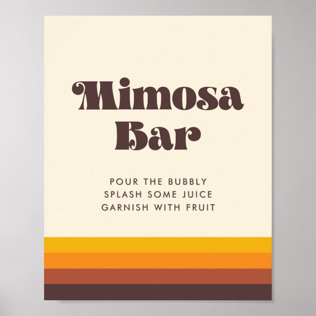 Poster Retro 60s Sinal de Chinelos de Casamento de Médio  (Frente)