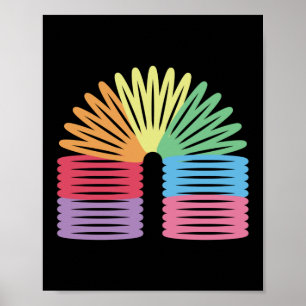Poster Retro 80s 90s Neon Rainbow Primavera