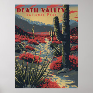 Poster Retro Adventure no Vale da Morte (Parque Nacional)