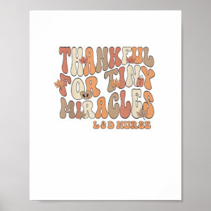 Poster Retro Agradecido Por Pequenos Milagres Graças Ao L