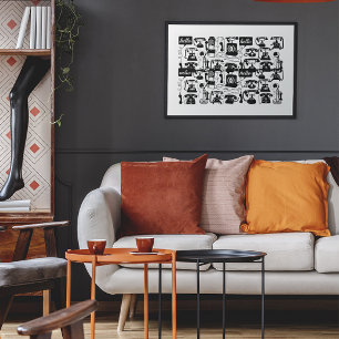 Póster Retro algum teste padrão do telefone da cor