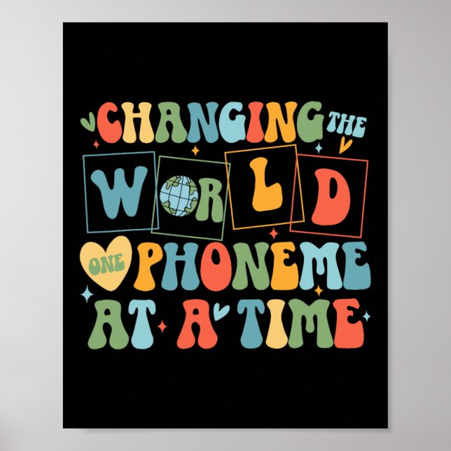 Poster Retro Alterando O Mundo Um Phonema De Cada Vez (Frente)