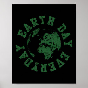Poster Retrô Ambiental do Dia a Dia da Terra
