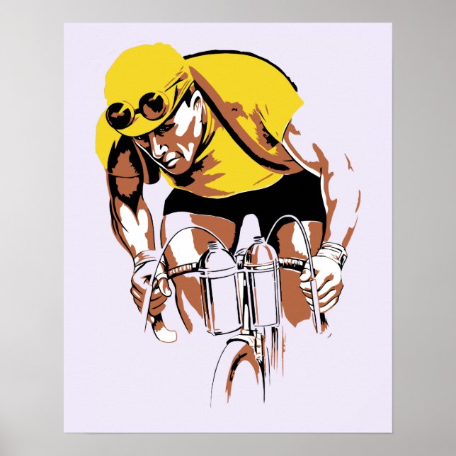Póster Retro-art, campeão de ciclismo (Frente)