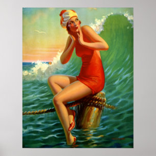 Poster Retro Art Impressão, "Sentado Bonito" Eggleston