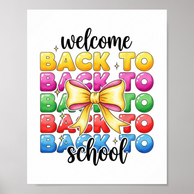 Poster Retro Bem-Vindo De Volta À Apreciação De Professor (Frente)