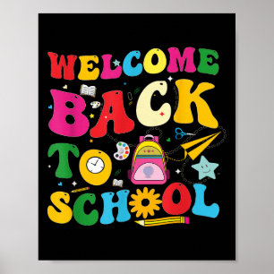 Poster Retro Bem-Vindo De Volta À Apreciação De Professor