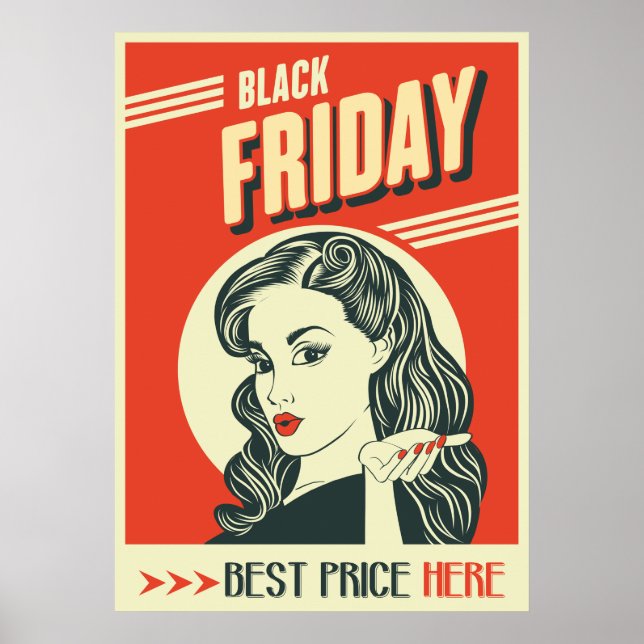 Poster Retro Black Friday (Frente)