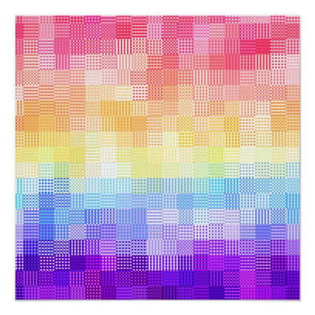 Póster Retro Boho Funky Excêntrico Xenogênero Xadrez Orgu (Frente)