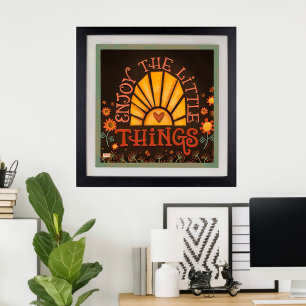 Poster Retro Bonito Aproveite a Pequena Inspirividade das