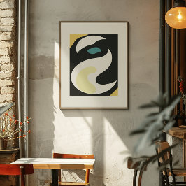 Poster Retro Breeze: Fluxo de Abstrato moderno