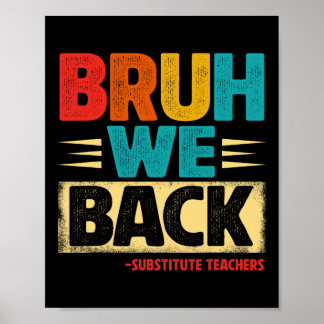 Poster Retro Bruh Voltamos Substitutos Professores Divert