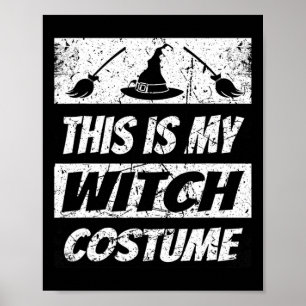 Poster Retro Bruxa Correspondente de Halloween Spook